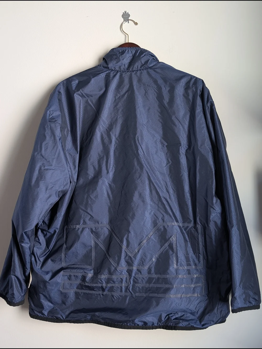 VTG Nike Jordan 1/2 Zip Windbreaker Men XL Blue Fleece Lined Ripstop Reversible